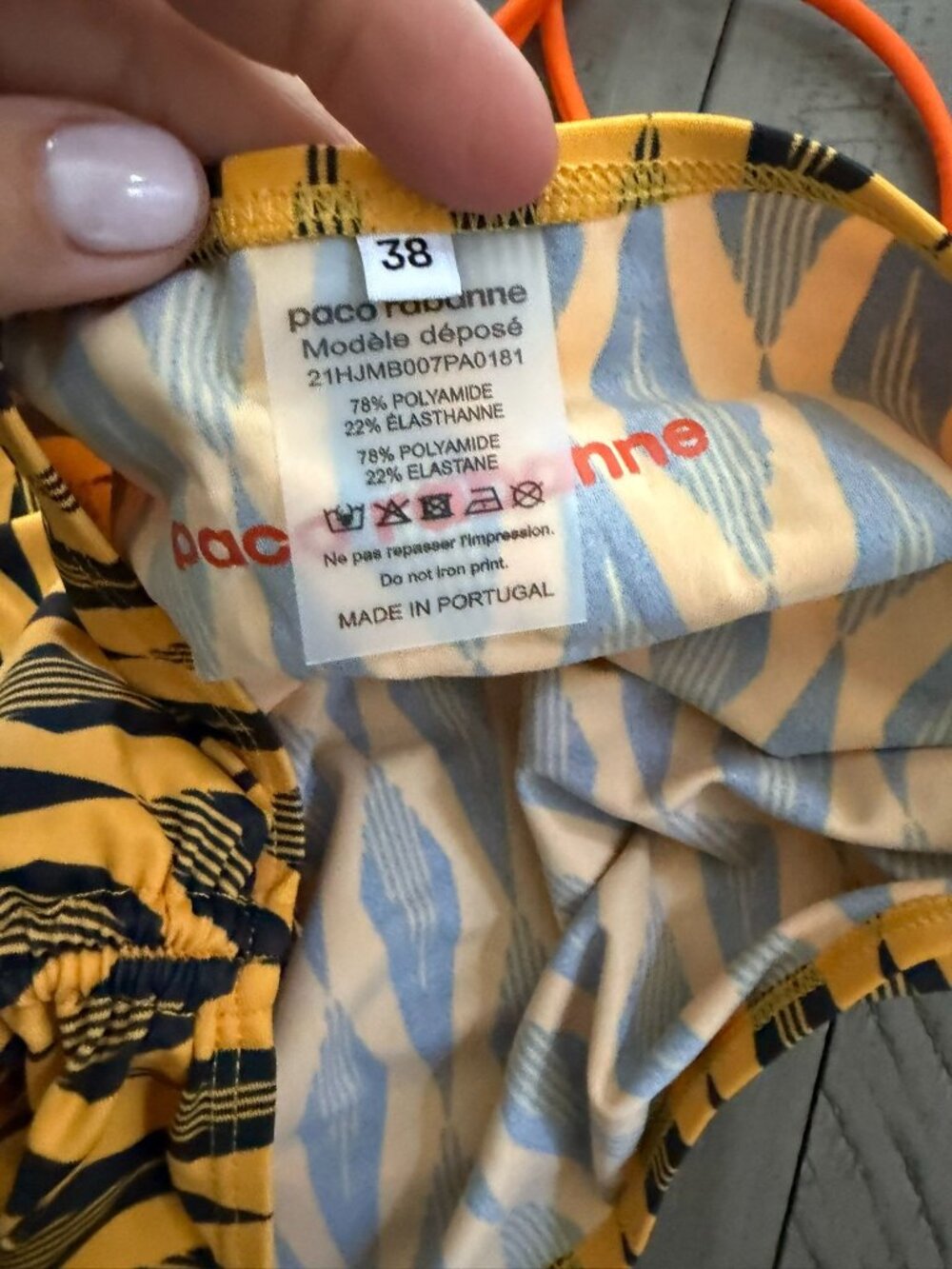 Paco Rabanne high waist printed bikini set Size 38 - Picture 11 of 11